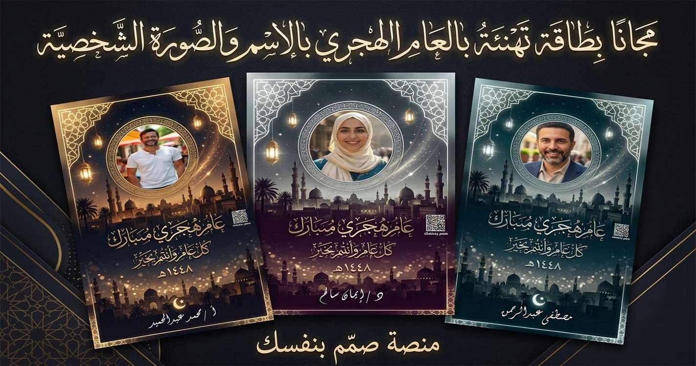 تهنئة بالعام الهجري الجديد بالاسم والصورة مجانًا